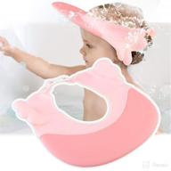 🛁 adjustable baby shower visor bathing hat by valorilimit - soft waterproof shampoo cap, 2 color options - safe bathing protection for kids, toddlers, children (pink) logo