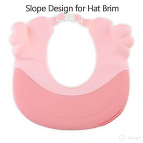 img 2 attached to 🛁 Adjustable Baby Shower Visor Bathing Hat by VALORILIMIT - Soft Waterproof Shampoo Cap, 2 Color Options - Safe Bathing Protection for Kids, Toddlers, Children (Pink)