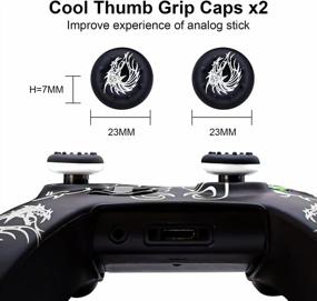 img 2 attached to Xbox-One Controller Skin, BRHE Anti-Slip Silicone Cover Protector Case Accessories Set For Microsoft Xbox 1 Gamepad Joystick With 2 Thumb Grips Caps (White)