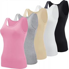img 4 attached to Get Your Basics Right With BQTQ'S 5-Piece Women'S Tank Top Set