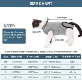 img 1 attached to 🐱 EMUST Cat Recovery Suit: Professional Abdominal Wound and Skin Disease Care for Cats - Breathable E-Collar Alternative, Post-Surgery Cat Onesie to Prevent Licking