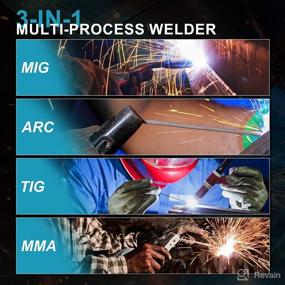 img 3 attached to 🔥 Flameweld MIG ARC TIG 3 In 1 Gas/Gasless Welder, 110/220V Dual Voltage MMA/MIG/Lift Tig Welder, 160Amps MIG Welding Machine