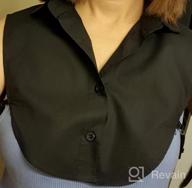 img 1 attached to Womens Detachable Half Shirt Blouse By ANZERMIX review by Christie Stephens