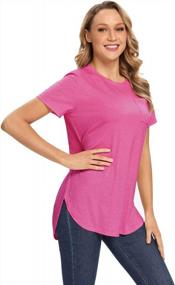img 3 attached to Women'S T-Shirts Short Sleeve Loose Fit Tunic Top With Pocket