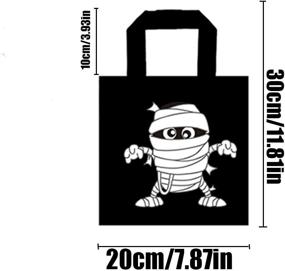 img 3 attached to VEYLIN 24Pcs Halloween Non-Woven Bags, Trick Or Treat Gift Tote Bags With Handle For Halloween Party Favors (8 X 8 Inches)
