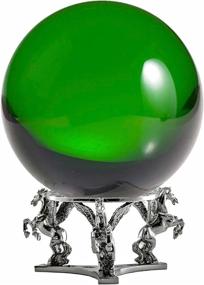 img 3 attached to Green Crystal Ball 130Mm (5 Inch) With Silver Pegasus Stand By Amlong Crystal For Divine Scrying And Home Decor
