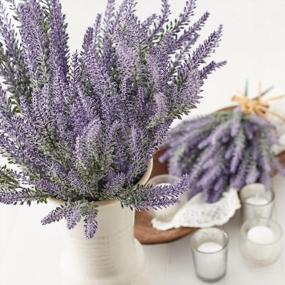 img 4 attached to Spruce Up Your Garden With Veryhome'S 8 Bundles Of Artificial Lavender Flowers For Weddings And Home Decor