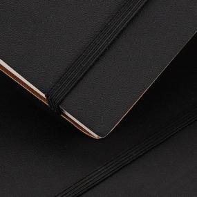 img 2 attached to AHGXG Lined Journal Notebook - 320 Numbered Pages Thick Journals Leather Journal For Men, Large B5 College Ruled Notebook For Writing, 100Gsm Thick Paper, Softcover, For Women Work School, 7.6'' X 10''-Black