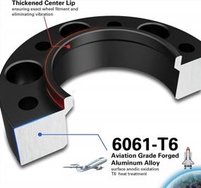 img 1 attached to Set Of 4 Hub Centric Wheel Spacers - 6X5.5 Pattern, 1.50" Thickness, 106.1Mm Center Bore With M12X1.5 Studs, Ideal For Enhancing Vehicle Stability And Style