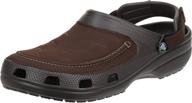 👞 espresso crocs yukon vista adjustable men's shoes: enhancing comfort with mules & clogs logo