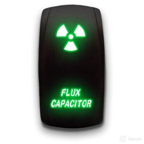 img 4 attached to 💡 Flux Capacitor Green Laser Etched ON-Off Toggle Switch - High Power 20A 12V DPST