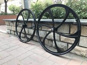img 2 attached to 26" Mag Wheel Set F&R 100X120Mm For Rotary Single Speed Flywheel, Black Disc Brake - Beach Cruisers, MTB'S & Gas Powered Bikes