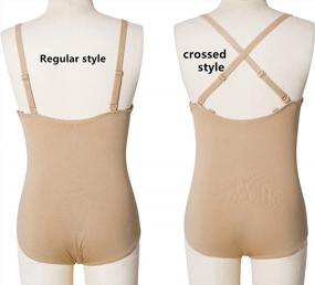 img 2 attached to Seamless Nude Leotard Dress with Transition Straps for Women and Girls by DANSHOW