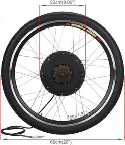 img 3 attached to Electric Bike Conversion Kit - Voilamart 26" Rear Wheel, 36V 500W Motor, Intelligent Controller And PAS System For Road Bikes