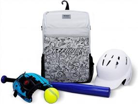 img 2 attached to PHINIX Baseball And T-Ball Backpack For Easy Carrying And Organization