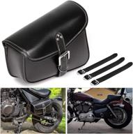 🏍️ waterproof pu leather motorcycle saddlebags with metal buckle - swing arm bag in black for sportster harley логотип