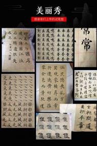 img 1 attached to MEGREZ Chinese Calligraphy Practice Sumi Paper, Maobian Xuan Paper For Students Beginners Practice Writing 6Cm X 30 Grids/Sheet, 70 Sheets/Pack, 12.6 X 14.9 Inches (32 X 38 Cm)