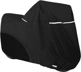 img 4 attached to 🛵 Protective Motorcycle Cover for Year-Round Scooter Storage - Explore Land Heavy Duty Gear (Black, Size XL - 108Lx 38Wx 49H inches)