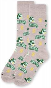 img 1 attached to Get Ready To Step Up Your Style With MeMoi Cash Print Men'S Crew Socks!