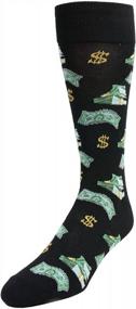 img 2 attached to Get Ready To Step Up Your Style With MeMoi Cash Print Men'S Crew Socks!