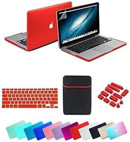 img 4 attached to Ultimate Protection For MacBook Pro 13 Inch A1278 Model With Se7Enline Hard Shell Case And Accessories In Red