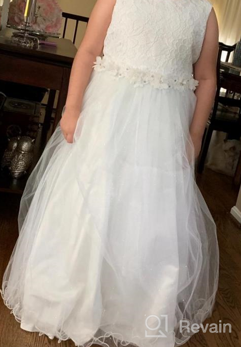 img 1 attached to 👗 BluNight Collection Communion White 20.5 Girls' Clothing: Graceful and Elegant Attire for Special Occasions review by Joshua Flake