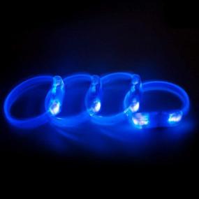 img 3 attached to PROLOSO LED Light Up Bracelets For Concerts, Festivals, Sports, Parties, Night Events