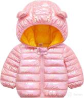 🧥 winter warm hooded puffer lightweight water-resistant packable outwear coat for boys and girls logo