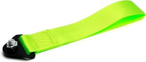 img 3 attached to Universal Fit Lime Green Racing Style Nylon Tow Strap for Front or Rear Bumper by iJDMTOY Sports