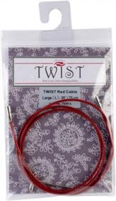 img 1 attached to 🧶 ChiaoGoo Cable 30 inch (75cm) with Key: Enhance Knitting Experience with Twist Red Lace Interchangeable Large Needle Set 7530-L