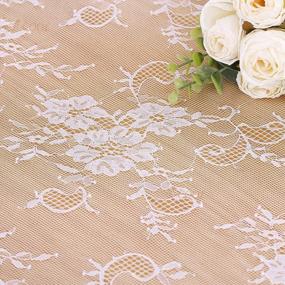 img 2 attached to Vintage White Lace Table Cloth Set Of 10: Rustic Embroidered Table Cover With 60 X 120 Inch Dimensions - Perfect For Weddings And Events