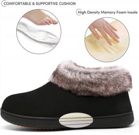 img 1 attached to Warm & Cozy Women'S House Shoes: Mishansha Memory Foam Slippers With Fleece Lining And Anti-Skid Sole