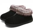 warm & cozy women's house shoes: mishansha memory foam slippers with fleece lining and anti-skid sole logo