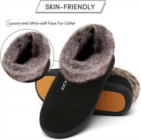 img 2 attached to Warm & Cozy Women'S House Shoes: Mishansha Memory Foam Slippers With Fleece Lining And Anti-Skid Sole