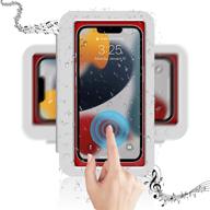 upgraded shower phone holder waterproof wall mount case for bathroom logo