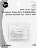 dritz 99-34-61 plastic swim suit bra hooks, clear, 3/4-inch 2-count logo