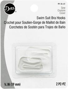img 1 attached to Dritz 99-34-61 Plastic Swim Suit Bra Hooks, Clear, 3/4-Inch 2-Count