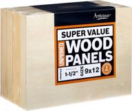artlicious wood panel boards - versatile and affordable canvas alternative in 9x12 (standard profile) logo