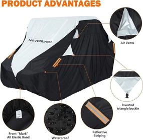 img 3 attached to 🚙 Waterproof Heavy Oxford Material UTV Cover, NEVERLAND Deluxe for Polaris RZR Yamaha YXZ Can-Am Maverick Honda Pioneer Kawasaki Wildcat 2-3 Passenger