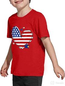 img 2 attached to American Toddler Graphic T Shirt Patriotic Apparel & Accessories Baby Girls