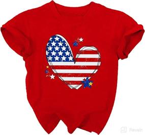 img 1 attached to American Toddler Graphic T Shirt Patriotic Apparel & Accessories Baby Girls