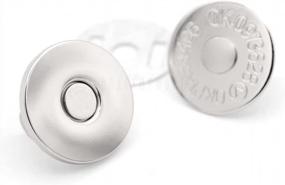 img 3 attached to 18Mm Silver Magnetic Snap Buttons Strong Clasp Purse Sewing Handbags 6 Pack MNS