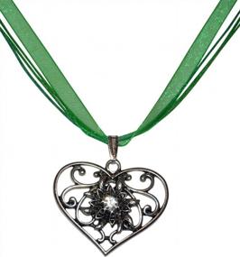 img 1 attached to Heart-Shaped Edelweiss Flower Bavarian Necklace - Perfect For Dirndl!