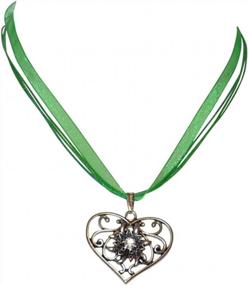 img 2 attached to Heart-Shaped Edelweiss Flower Bavarian Necklace - Perfect For Dirndl!