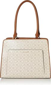 img 4 attached to Calvin Klein Textured Caramel Embossed Women's Handbags & Wallets at Totes