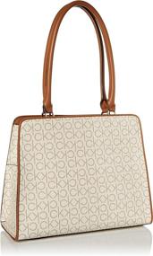 img 1 attached to Calvin Klein Textured Caramel Embossed Women's Handbags & Wallets at Totes