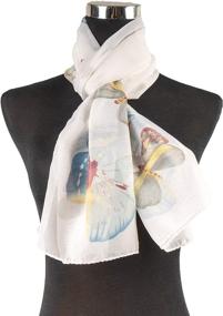 img 4 attached to Chiffon Scarfs Fashion Scarves Huabeng Women's Accessories at Scarves & Wraps