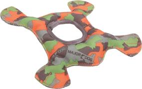 img 1 attached to Green And Orange Camo MAJORDOG Frog Toy, 8 Inches