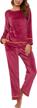 velour tracksuit set for women - sykooria flannel pajama fleece joggers outfits for maximum comfort logo
