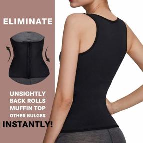 img 2 attached to Neoprene Women'S Slimming Vest Sauna Shirt With Hot Waist Cincher And Sweat-Inducing Compression For Effective Workout Shapewear